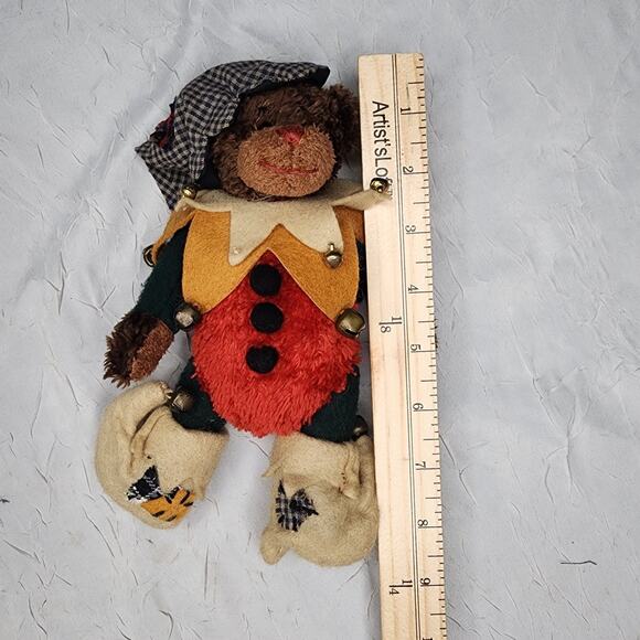 Ganz Cottage Collectibles Jester Teddy Bear Christmas Jolly Vintage Clown - Picture 5 of 9